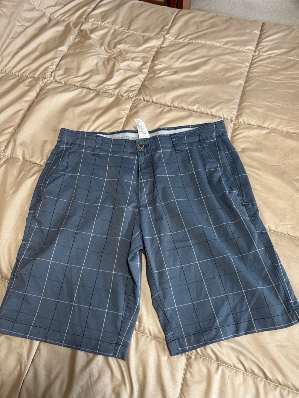 Under Armour Men’s Navy Windowpane Plaid Performance Shorts
